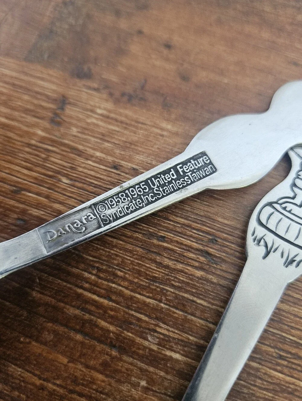 Vintage Danara Snoopy And Woodstock Fork And Spoon Childs Cutlery Set Silverware